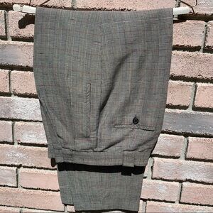 GIORGIO SAINT ANGELO vintage menswear plaid linen pleated high waist trousers
